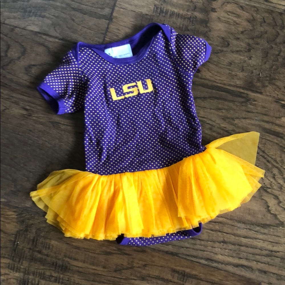 Baby girl LSU tutu onesie